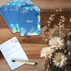 10 Cartes A6 "merci" pour mariage ou cérémonie