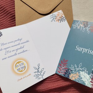 Carte à gratter demande témoin, surprise