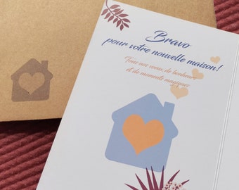 Carte félicitations pour votre maison, achat