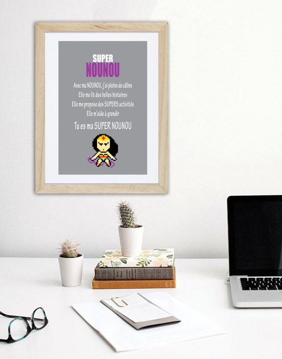 Affiche Citation Super Nounou En Francais Cadeau Nounou Etsy Affiche Citation Super Nounou En Francais Cadeau Nounou Etsy
