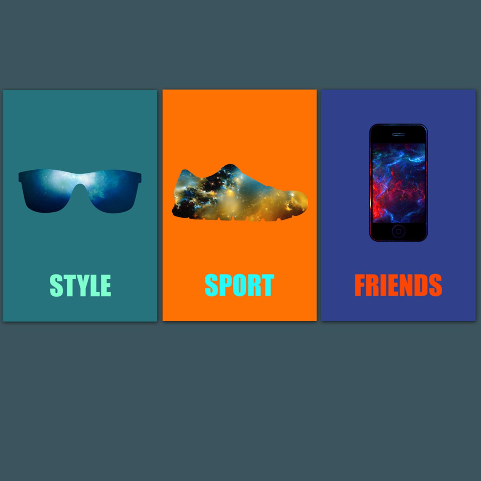 3 Posters in Colors Teenager Wall Decor Boy Wall Art Boy Etsy