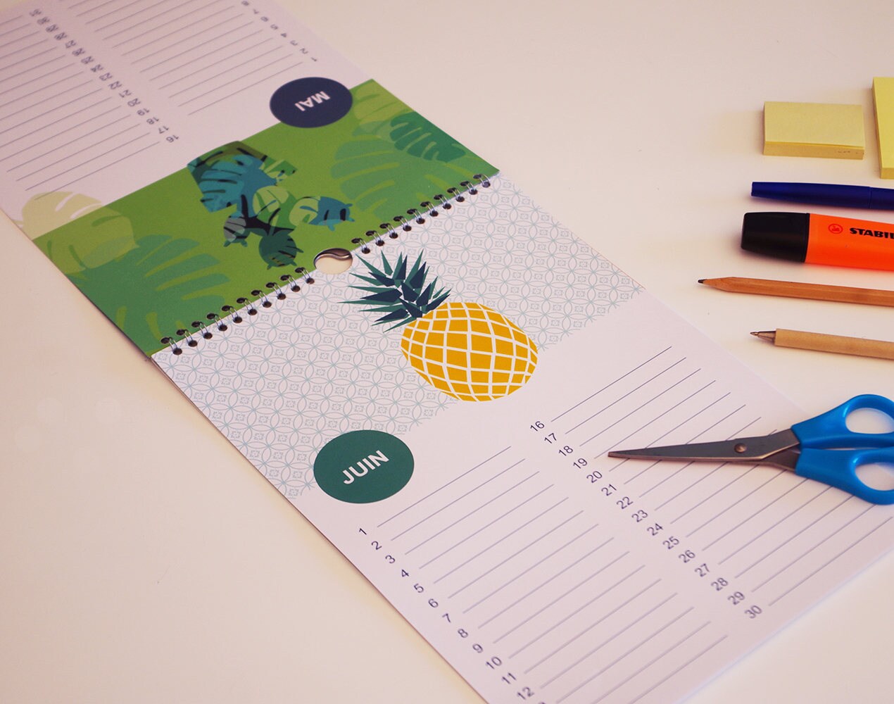 Calendrier perpetuel pour noter les anniversaires, mural, cadeau d ...