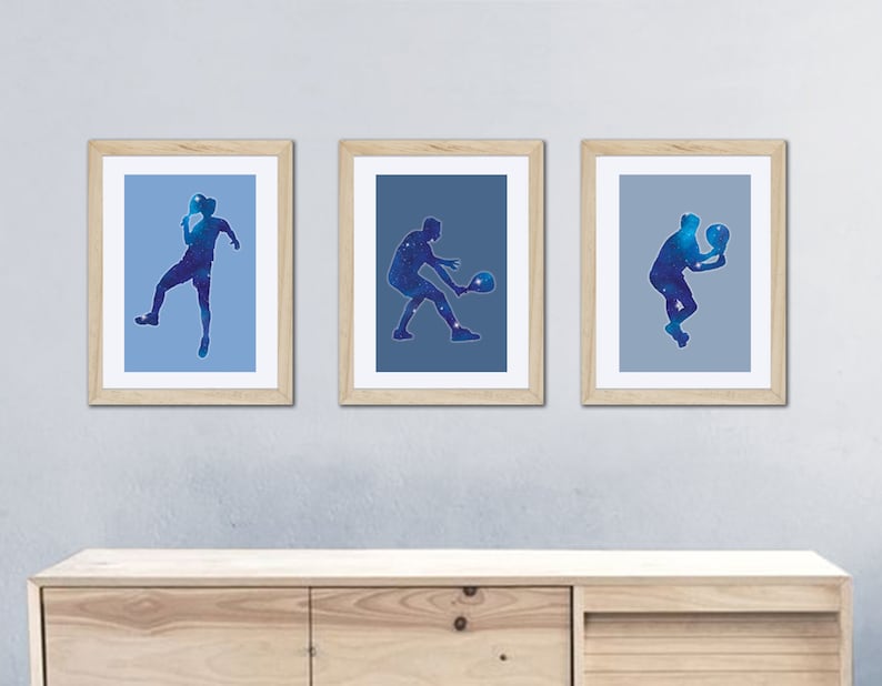 3 posters of padel, teenagers, teenager, racket, sport image 3