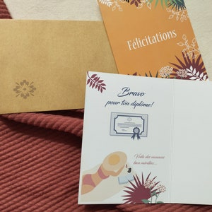 carte félicitations diplôme, bravo études