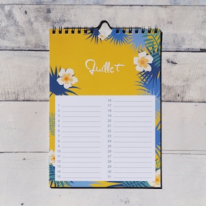 15 x 21 cm birthday calendar, hanging, A5, perpetual