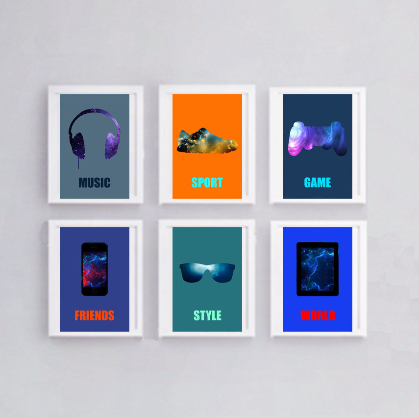 6 Affiches Garçon, Teenager, Geek, Adolescent, Cadeau Pour Les Garçons