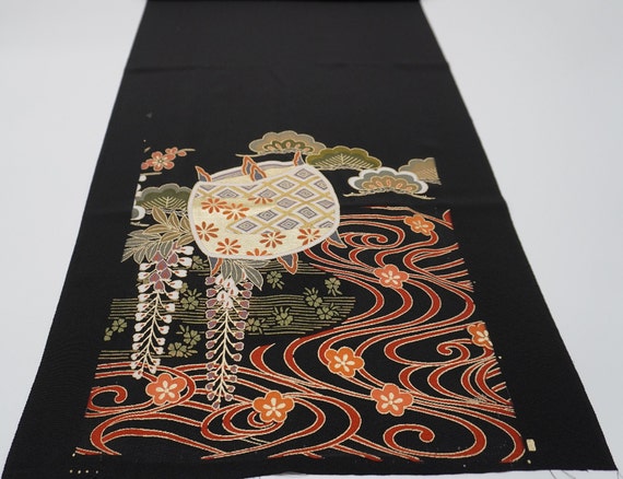 KIMONO SILK FABRIC 80's Vintage Japanese Silk Kimono - Etsy
