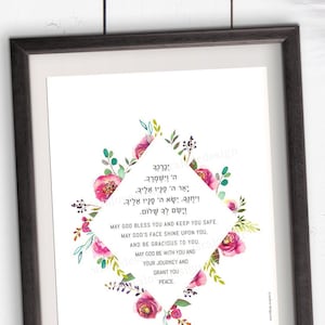 Aaronic Blessing Printable Wall Decor Bible Verses Numbers Priestly