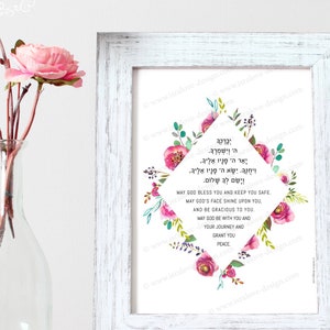 Aaronic Blessing Printable Wall Decor Bible Verses Numbers Priestly