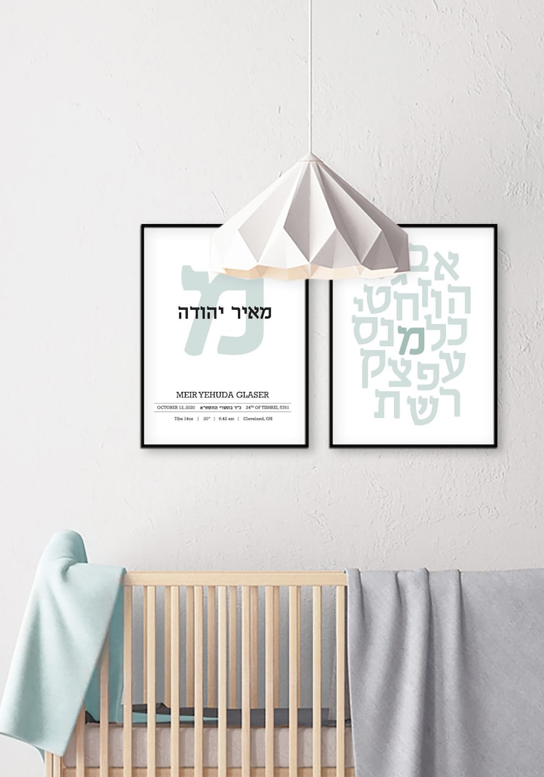 Jewish Baby Gift Birth Certificate Naming Ceremony Hebrew