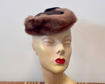 1940a original brown felt tilt hat