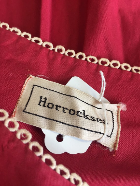 original 1950s Horrockses Dark Pink Cirke dress