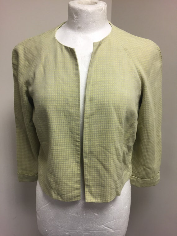 1940s original chartreuse check jacket