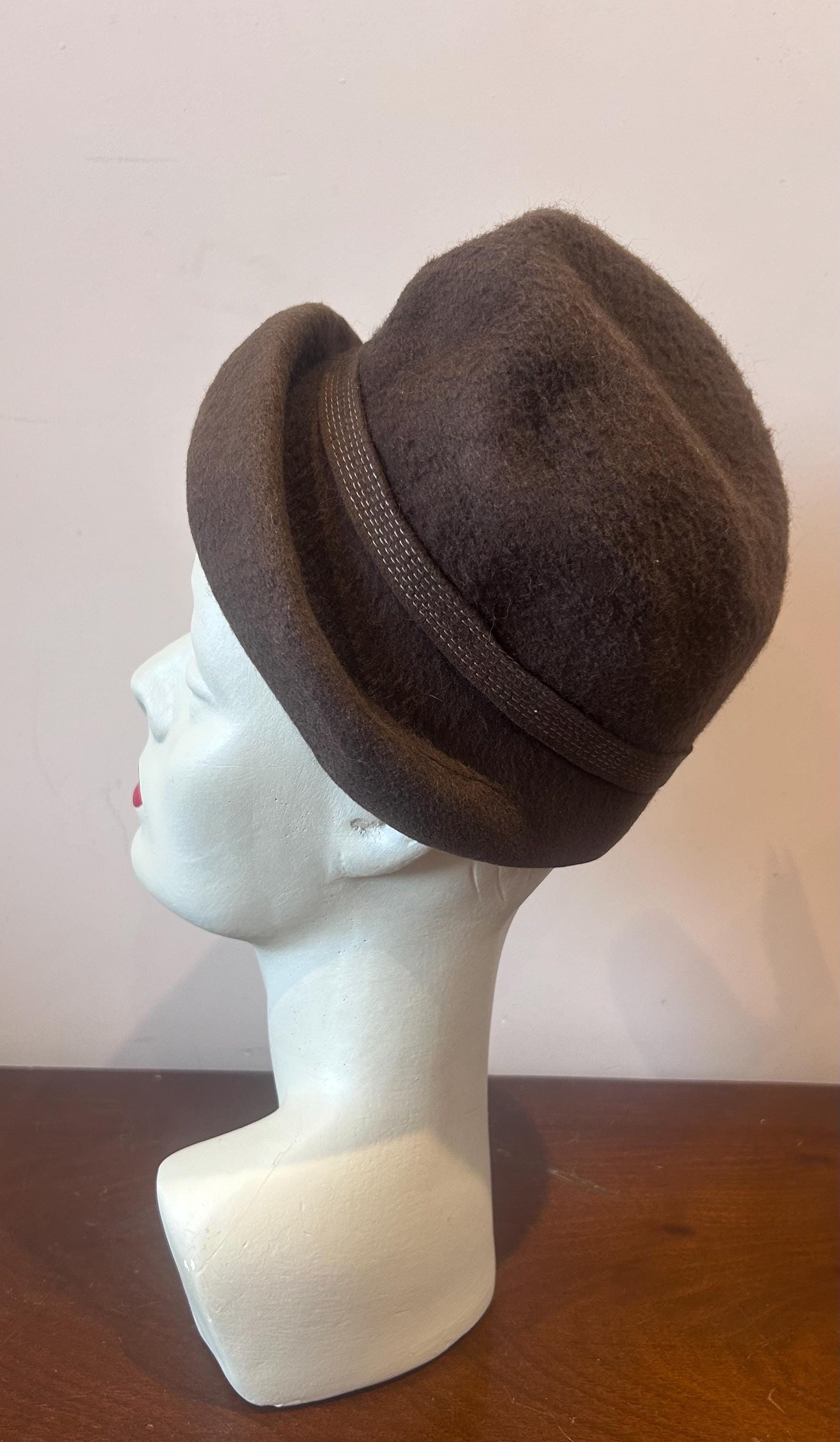 Vintage 60s Glamour Felts Brown Cloche Hat 1970s Neiman Marcus Cloche Hat | Faux Fur Fun main image 3