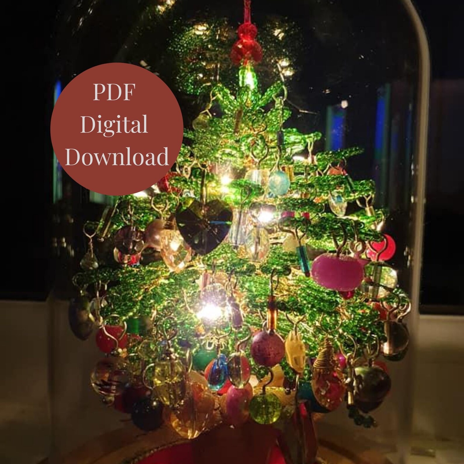 Wire Wrapped Beaded Christmas Tree Tutorial Wire Wrap Xmas Etsy