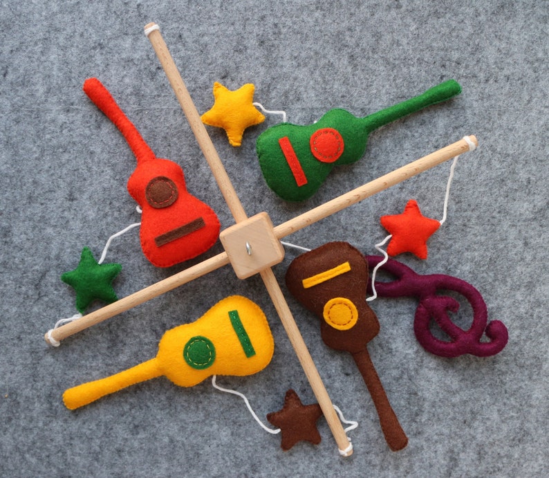Baby Mobile with Guitars and Clef Crib Baby Mobile READY TO Etsy