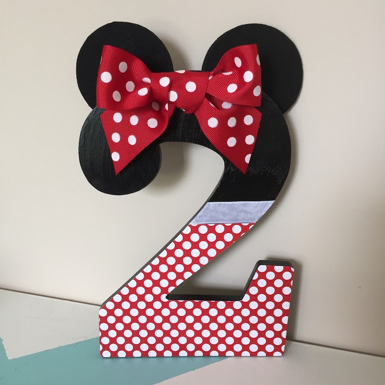 custom decorated wooden letters numbers minnie mouse etsy