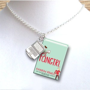 Fangirl with Your Choice of Charm - Miniature Book Necklace