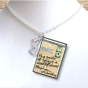 The Perks Of Being A Wallflower - Style 1 -  with Your Choice of Charm  - Miniature Book Necklace