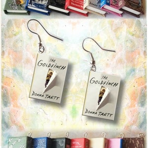 The Goldfinch - Micro-Mini Book Earrings