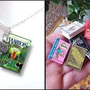 Warriors - Into the Wild -with Your Choice of Charm -Micro Mini Book Necklace