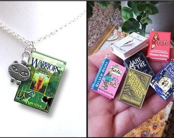 Warriors - Into the Wild -with Your Choice of Charm -Micro Mini Book Necklace