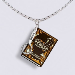 Sherlock Holmes - With Your Choice of Charm - Miniature Book Necklace