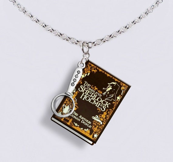 Sherlock Holmes - With Your Choice of Charm - Miniature Book Necklace