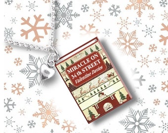 Miracle On 34th Street with Your Choice of Charm - Miniature Book Necklace