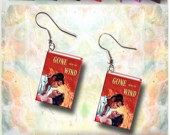 Gone With The Wind - Micro-Mini Book Earrings