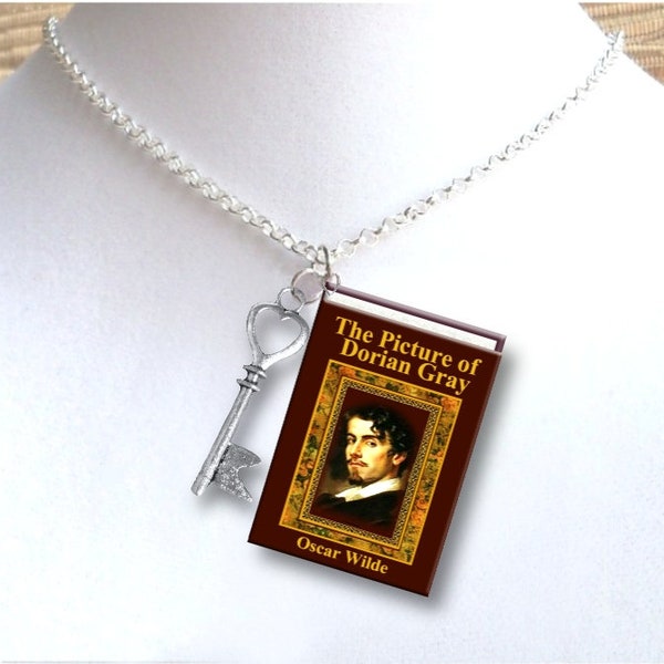 The Picture Of Dorian Gray with Your Choice of Charm - Style 2 - Miniature Book Necklace