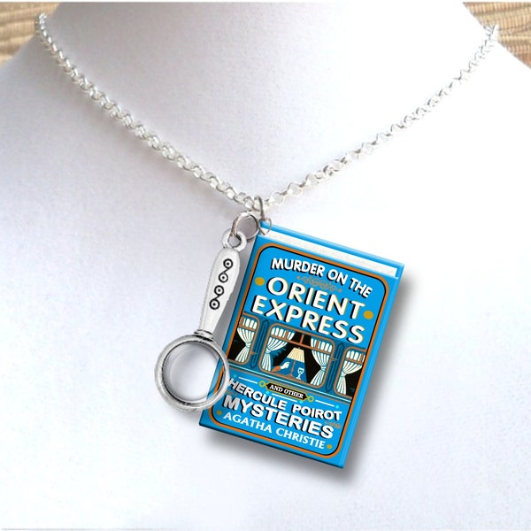 Murder on the Orient Express - With Your Choice of Charm - Miniature Book Necklace