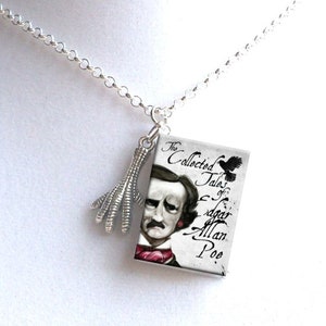 The Collected Tales Of Edgar Allan Poe With Your Choice of Charm - Miniature Book Necklace