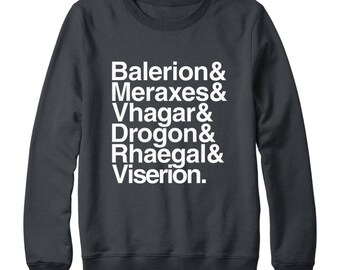 Game Of Thrones Shirt Balerion Meraxes Vhagar Drogon Rhaegal Viserion Targaryen Dragons Sweatshirt Oversized Sweatshirt Women Sweatshirt Men