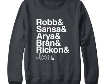 Game Of Thrones Tshirt Robb & Sansa and Arya and Bran and Rickon and Jon Shirt Dragons Sweatshirt Oversized Sweatshirt Women Sweatshirt Men