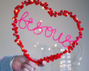 Bisous Heart Light | Anniversary Gift | Valentine Gift | Engagement Gift