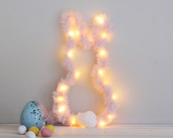 Fluffy Bunny Light, Easter Decoration