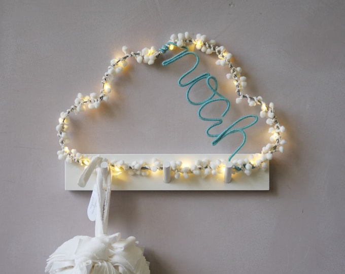 Personalised Cloud Wall Light | Cloud Nursery Night Light | Personalised Cloud Bedroom Sign