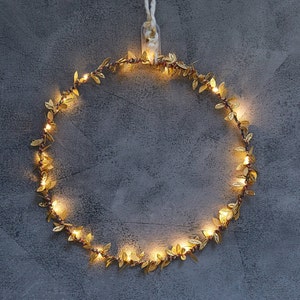 Gold Leaf Fairy Lights Wedding Table Decorations Wedding String Lights Christmas Table Lights image 10