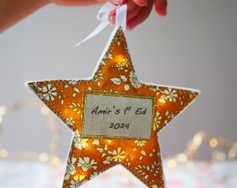 First Eid Personalised Liberty Print Light-up Star