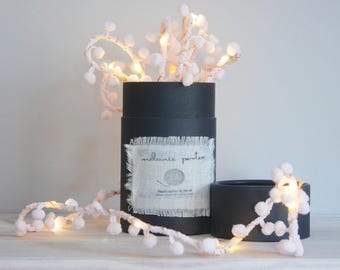 Guirnalda de luces con pompones en color rosa ruborizado: decoración para habitación infantil, USB/batería