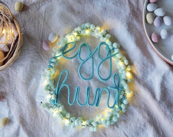 Egg Hunt Pom Pom Light, Easter Decoration