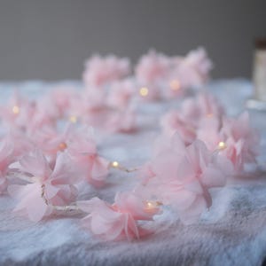 Pastel Pink Flower Fairy Lights | Wedding Decorations | Petal String Lights
