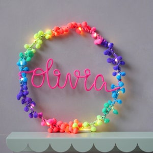 Personalised Hoop Light | Name Sign | Nursery Night Light |  Personalised Birthday Gift | Newborn Gift