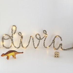 Personalised Leopard Print Name in Lights Personalised Gift for Teen Name Light Personalised Name Light image 4