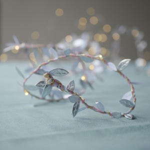 Silver Leaf Fairy Lights: Wedding Christmas Table Decorations