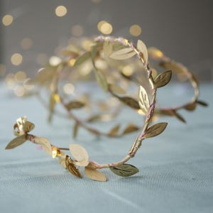Gold Leaf Fairy Lights: Handmade Wedding Table Decorations