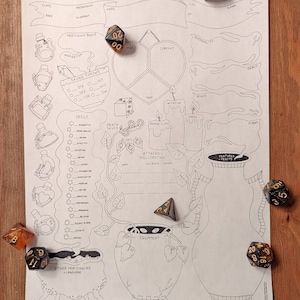 D&D 5e Witchy Character Sheet - Custom Character Sheets - Printable - Dungeons and Dragons - DnD