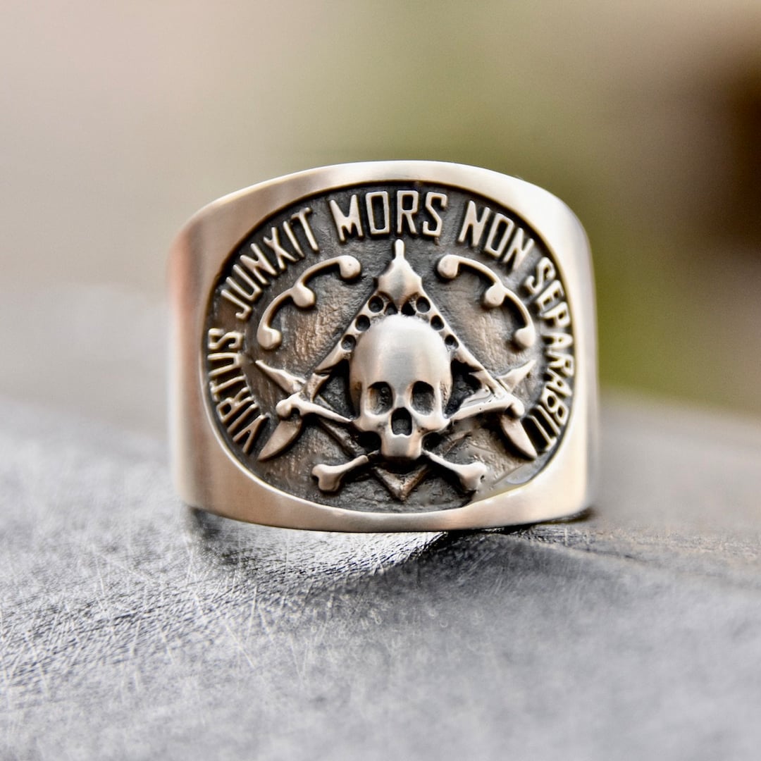 Sterling Silver Skull Ring, Carved Skull Ring, Inspired by