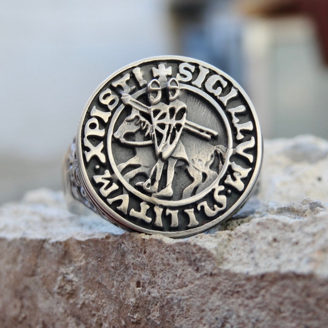 Knights Templar Ring Silver 925 Masonic / Tempelritter - Etsy
